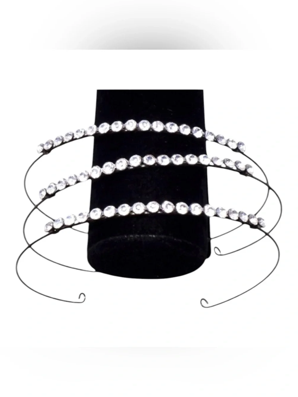 1960’s French Rhinestone Statement‎ Headband, Holiday Party Hair! Deadstock